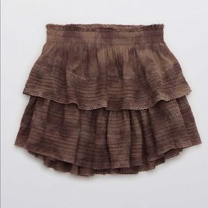 Aerie Rock and Ruffle mini skirt